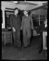 Willard James Turntine in custody, Los Angeles, 1936