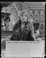 Gretchen Wahlen, widow who went missing, circa 1936