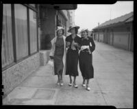 Ruth Schirmer, Frances Raney, and Virginia Angione, Santa Monica, 1936