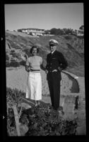Lieutenant Commander Louis R. Vail and Agnes B. Derby announce their engagement, South Lake Tahoe, 1936