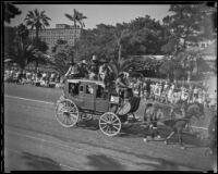 Stage coach in the Pioneer Days parade, Santa Monica, 1936