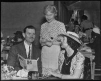 Erwin P. Werner at a restaurant with his wife, Helen, Los Angeles, between 1924-1930 (?)