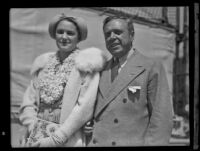 Newspaper representative Grover V. Rothenburg and wife, Frances L. Rothenburg on their honeymoon, 1936
