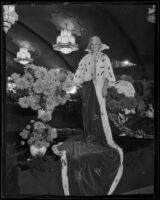Queen Angelia Ficker at the Los Angeles County Fair, Pomona, 1936