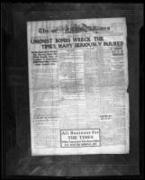 Newspaper with headline: Unionist bombs wreck Times Building, published Oct. 1, 1910 (copy photo 1936)
