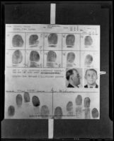 Long Beach Police Department Record of Arrest of George Wilson, 1930