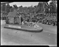 Arcadia parade float at the Tournament of Roses Parade, Pasadena, 1939