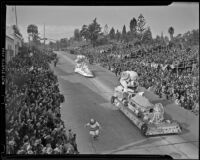 North Hollywood float at the Tournament of Roses Parade, Pasadena, 1939