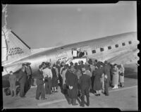 Union advocate Thomas J. Mooney arrives in Los Angeles, 1939
