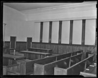 Courtroom in the new Federal Building courthouse, Los Angeles, 1939