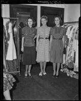 Models wear new fashion during Los Angeles Market Week at the Furniture Mart, Los Angeles 1939