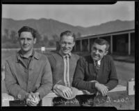 Jockeys Harry Richard, Lee Humphries, and Charley Borel, Arcadia, 1934