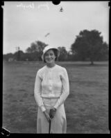 Jane Douglas, golfer, Los Angeles, 1933