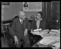 U. S. Attorney S. W. McNabb and Assistant Attorney General Mabel Walker Willebrandt, Los Angeles, ca. 1926