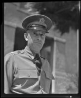 Lieut.-Col. Claude M. Thiele in new Fort MacArthur post, San Pedro (Los Angeles), 1936