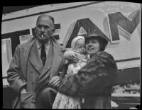 John Halliday with wife Eleanor Griffith and John Jr., 1935