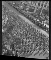 Marines march in Armistice Day parade, San Diego, 1941
