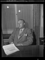 Elbert S. Conner, secretary and manager of the Santa Barbara County Chamber of Commerce, Santa Barbara, 1946