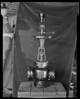 Gas regulator equipment created by the Wilgus Manufacturing Company, Los Angeles, circa 1931