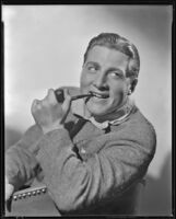 Man smoking a pipe, circa 1926-1939