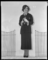 Inez Courtney, actress, modeling fashions, circa 1934-1939