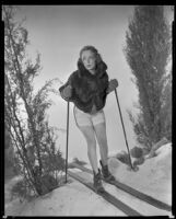 Inez Courtney, actress, on skis, circa 1934-1939