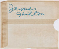 James Hilton, author, ephemera, circa 1937
