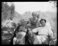 Joseph Schildkraut, actor, with his mother, Erna, and his wife, Marie, circa 1934