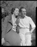 Joseph Schildkraut, actor, posing with a woman, circa 1934