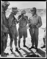 Dan Duryea, Guy Kingsford, Patrick O'Moore, and Humphrey Bogart in Sahara, 1943