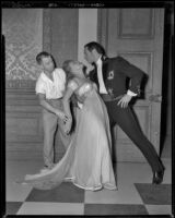 Eugene Loring, choreographer, with Gale Robbins and Anthony 