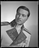 Anthony “Tony” Dexter as Carlos Delargo/King Lorenzo III in The Brigand, circa 1951-1952