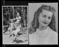 Constance Towers, singer and actress, in childhood photos, copy prints, [rephotographed] circa 1955