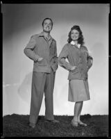 Man and woman posing together, 1940s