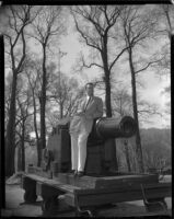 Robert Francis on location at West Point for The Long Gray Line, 1954
