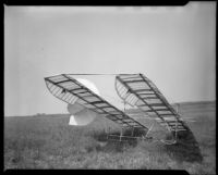 Glider in a field (possibly during the filming of Gallant Journey), 1946