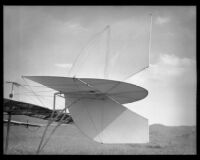 Tail-end of a glider (possibly related to the filming of Gallant Journey), 1946