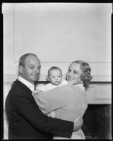 Sally Eilers, actress, with Harry Joe Brown, director, and their infant son, Harry Joe Brown, Jr., 1934