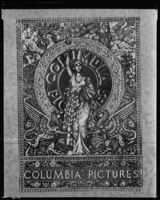 Illustration featuring the Columbia Pictures logo and other elaborate drawings, circa 1935-1938