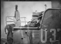 Crew members dead on a German U-boat in 49th Parallel, 1941