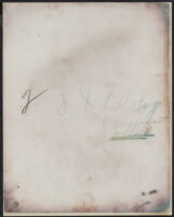 z - uclamss_2213_1381i - George Sidney and Charlie Murray - verso of deteriorated print