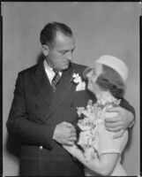 Horace McCoy, writer, and Helen Vinmont McCoy on their wedding day, 1933