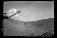 General view of construction of the All-American Canal through sand hills, Imperial Valley, 1936