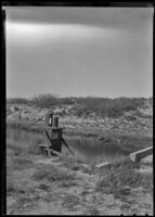 Canal or reservoir, southern California, circa 1942