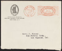 Envelope addressed to Harry French Blaney, civil engineer, 1931