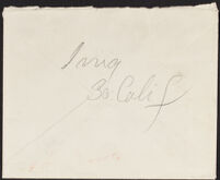Back of an envelope addressed to Harry French Blaney, civil engineer, 1931