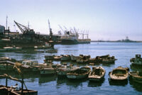 Chile (Valparaíso /Viña del Mar) - Small boats in harbor, between 1966-1967