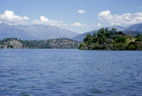 Chile - Lake with hills, between 1966-1967