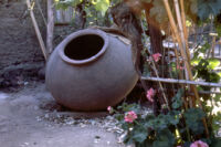 Chile (Pomaire) - Scene outside potter's house, example of pottery, between 1966-1967