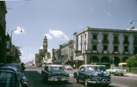Mexico (Guadalajara, Jalisco) - Downtown street with cars, between 1960-1964